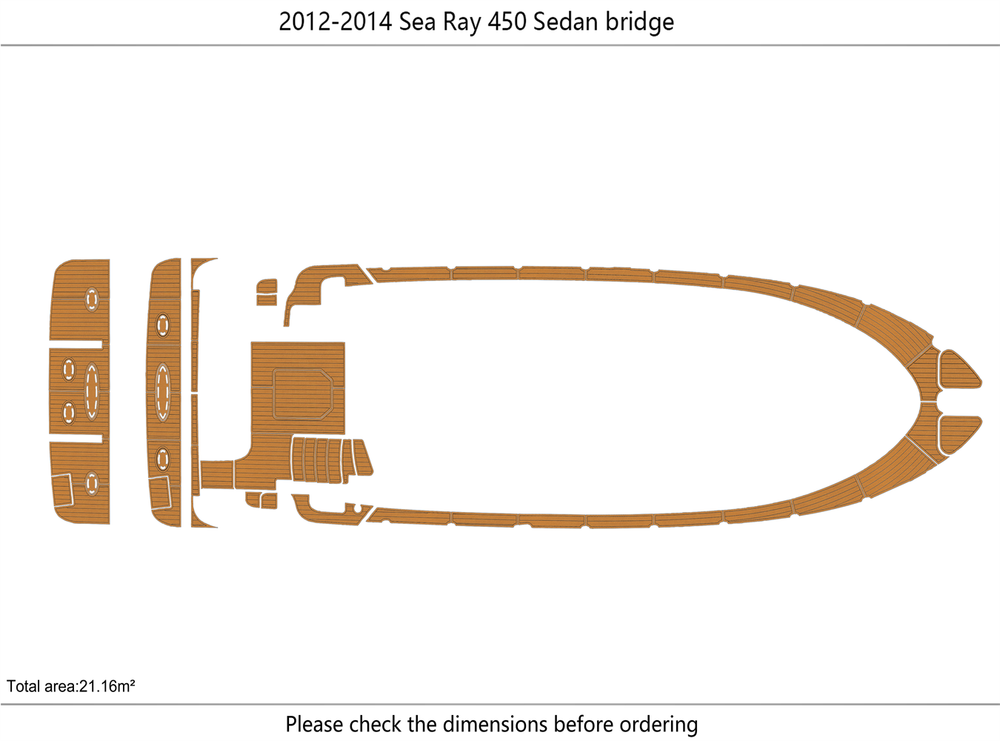 2012-2014 sea ray 450 Sedan bridge Cockpit Swim platform 1/4"6mm EVA Faux floor