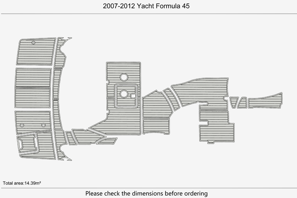 2007-2012 Formula 45 Cockpit Swim platform 1/4"6mm EVA Foam carpet FAUX floor