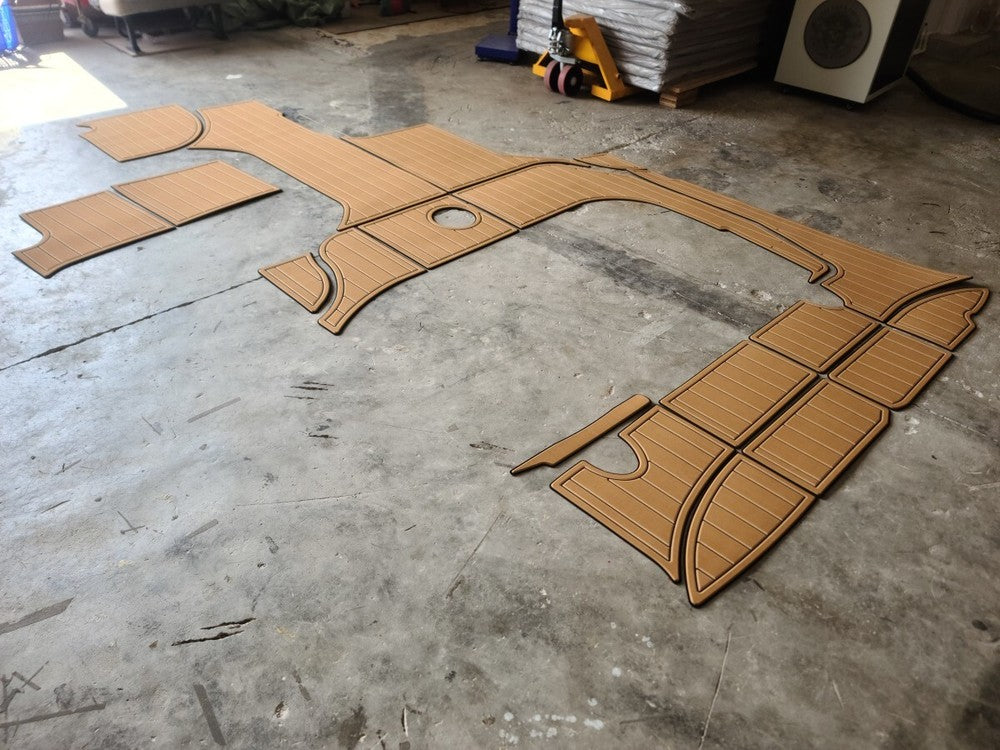 2006-2008 Sea ray 290 sundancer Cockpit $ swim platform 1/4" 6mm EVA FUAx Teak