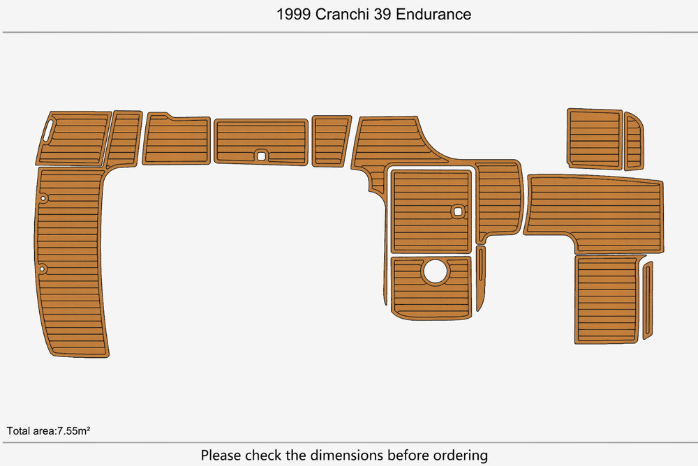 1999 Cranchi 39 Endurance Marine teak deck EVA Foam Boat flooring