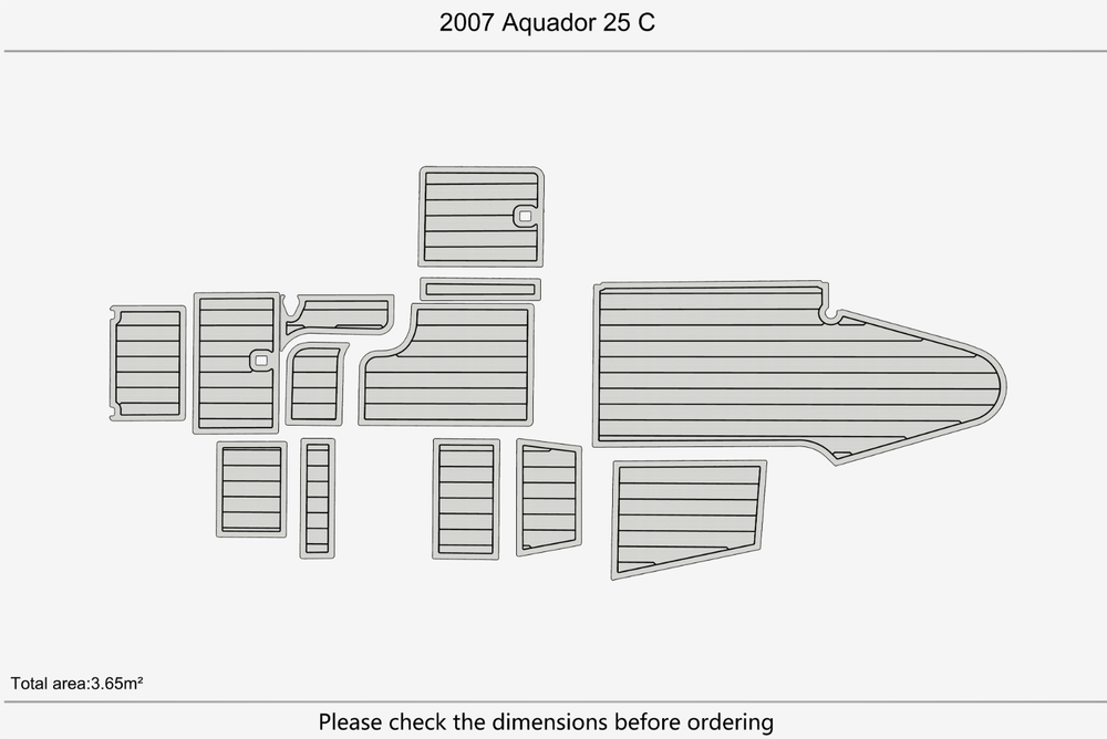 2007 Aquador 25 C Marine teak deck EVA Foam Boat flooring