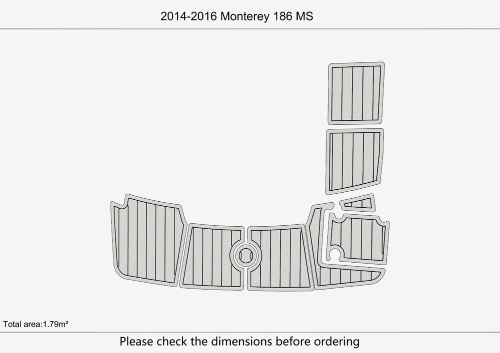 2014-2016 Monterey 186 MS Swim platform 1/4"6mm EVA Foam floor
