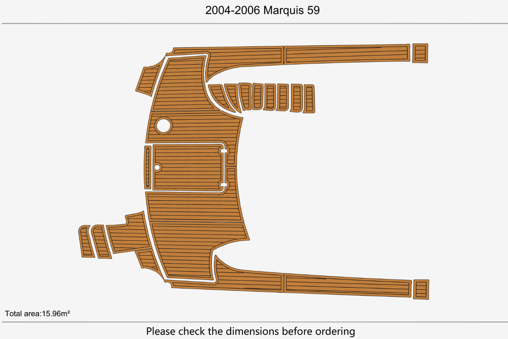 2004-2006 Marquis 59 Cockpit 1/4"6mm EVA Foam faux mat floor