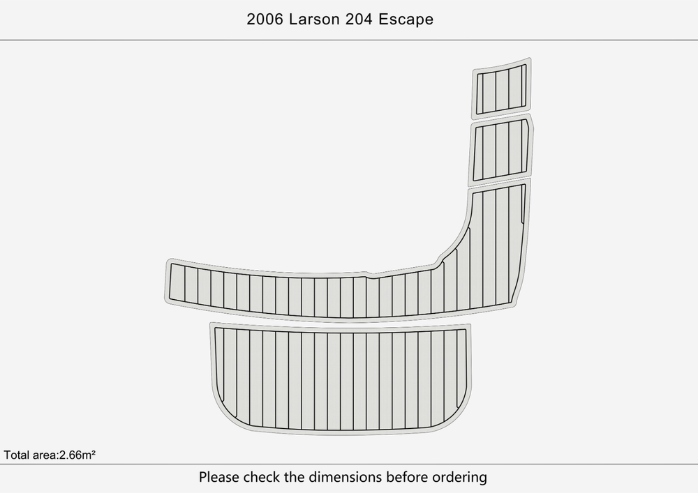 2006 Larson 204 Escape Marine teak deck EVA Foam Boat flooring