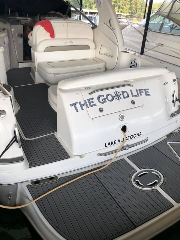 2002-2007 Sea Ray 300 Sundancer Cockpit Swim platform bow 1/4"6mm EVA foam floor