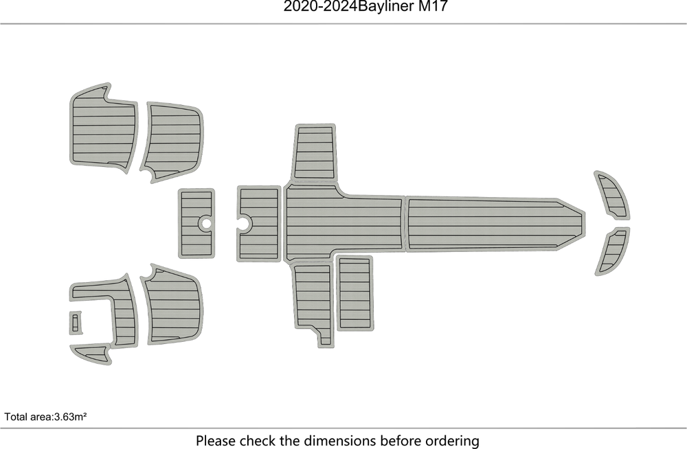 2020-2024 Bayliner M17 Marine teak deck EVA Foam Boat flooring