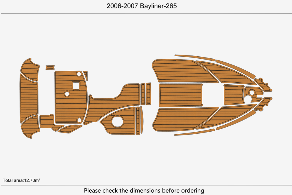 2006-2007 Bayliner 265 Anti-slip mat Custom EVA marine deck flooring