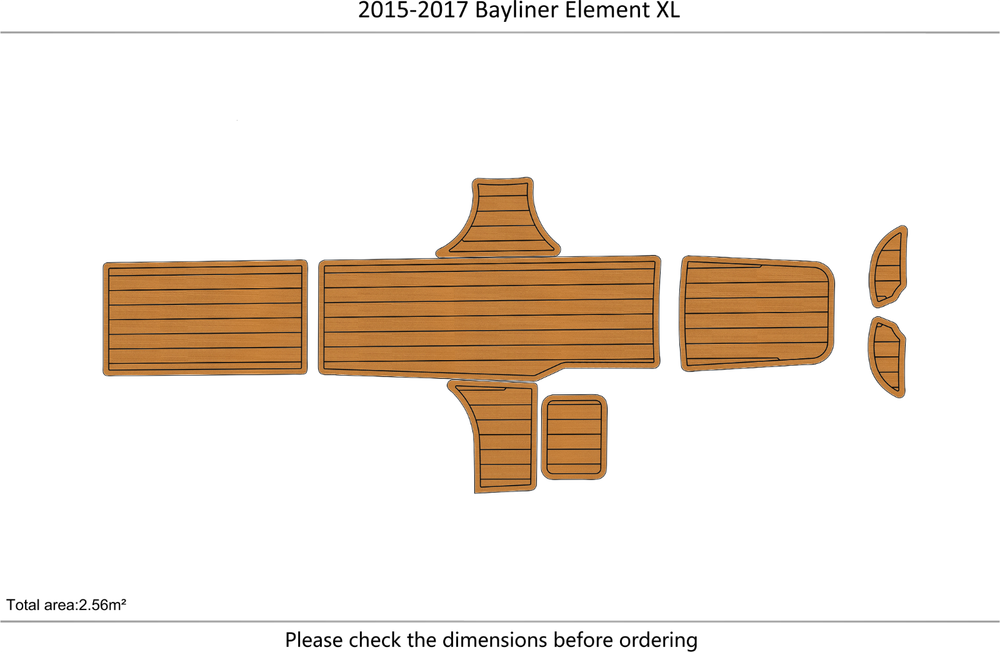 2015-2017 Bayliner Element XL Cockpit swim platform 1/4" 6mm EVA foam floor