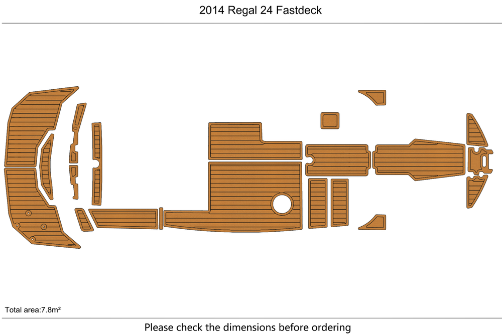 2014 Regal 24 Fastdeck Marine teak deck EVA Foam Boat flooring