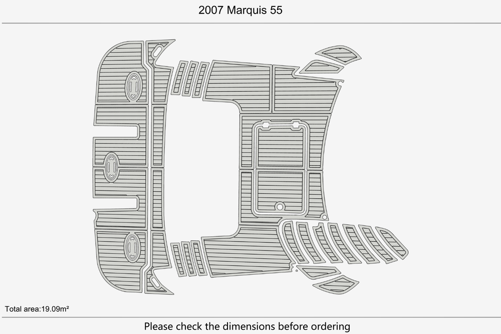 2007 Marquis 55 Cockpit Swim platform 1/4"6mm EVA Foam faux mat floor