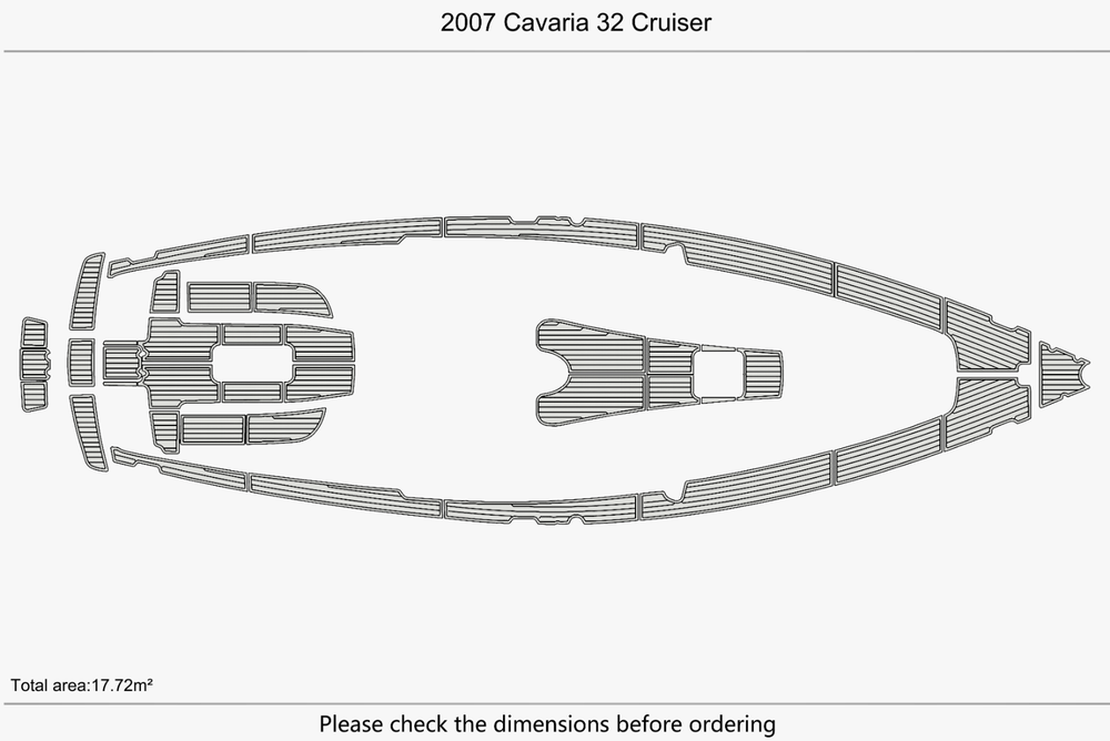2007 Bavaria 32 Cruiser Anti-slip mat Custom EVA faux teak marine flooring