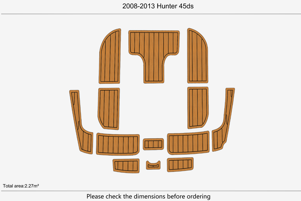 2008-2013 Hunter 45ds Cockpit Swim platform 1/4"6mm EVA Foam floor