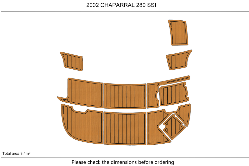 2002-2005 CHAPARRAL 280 SSI Swim platform 1/4"6mm EVA foam faux floor