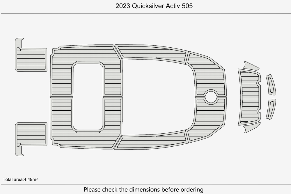 2023 Quicksilver Activ 505 Marine teak deck EVA Foam Boat flooring