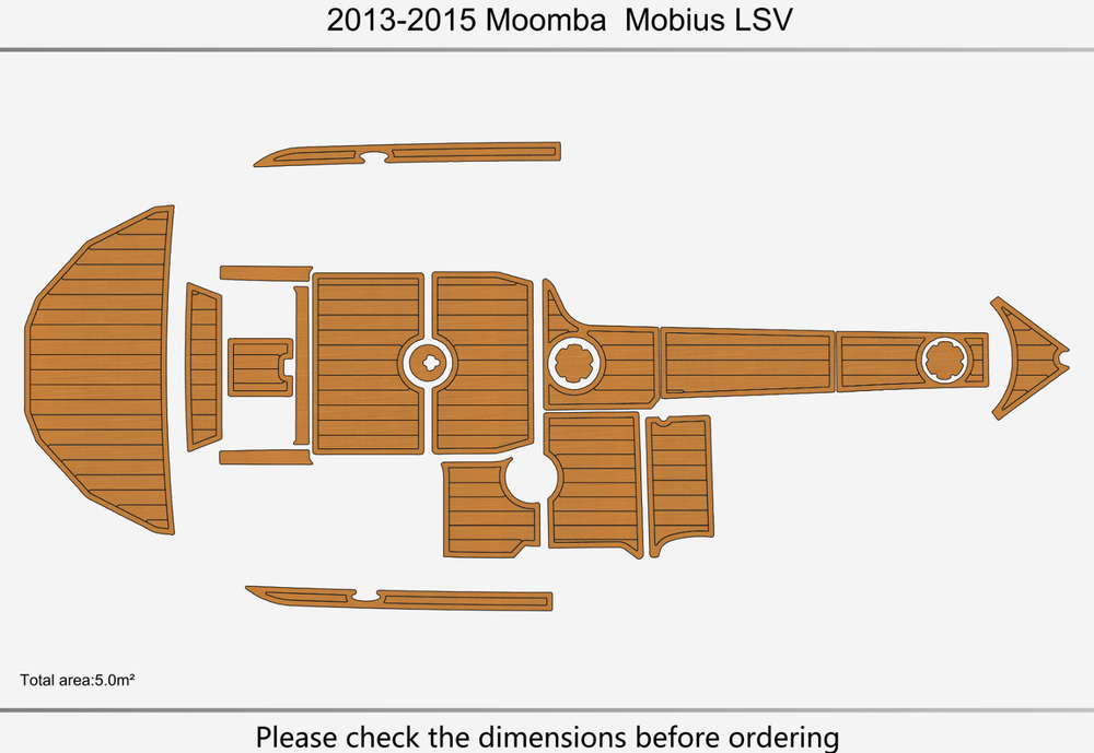 2013-2015 Moomba Mobius LSV Cockpit Swim platform 1/4"6mm EVA foam faux floor