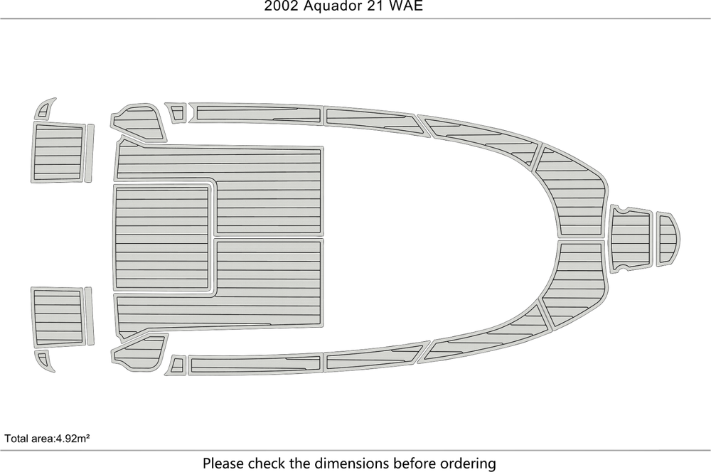 2002 Aquador 21 WAE Cockpit Swim platform bow 1/4"6mm EVA foam faux floor