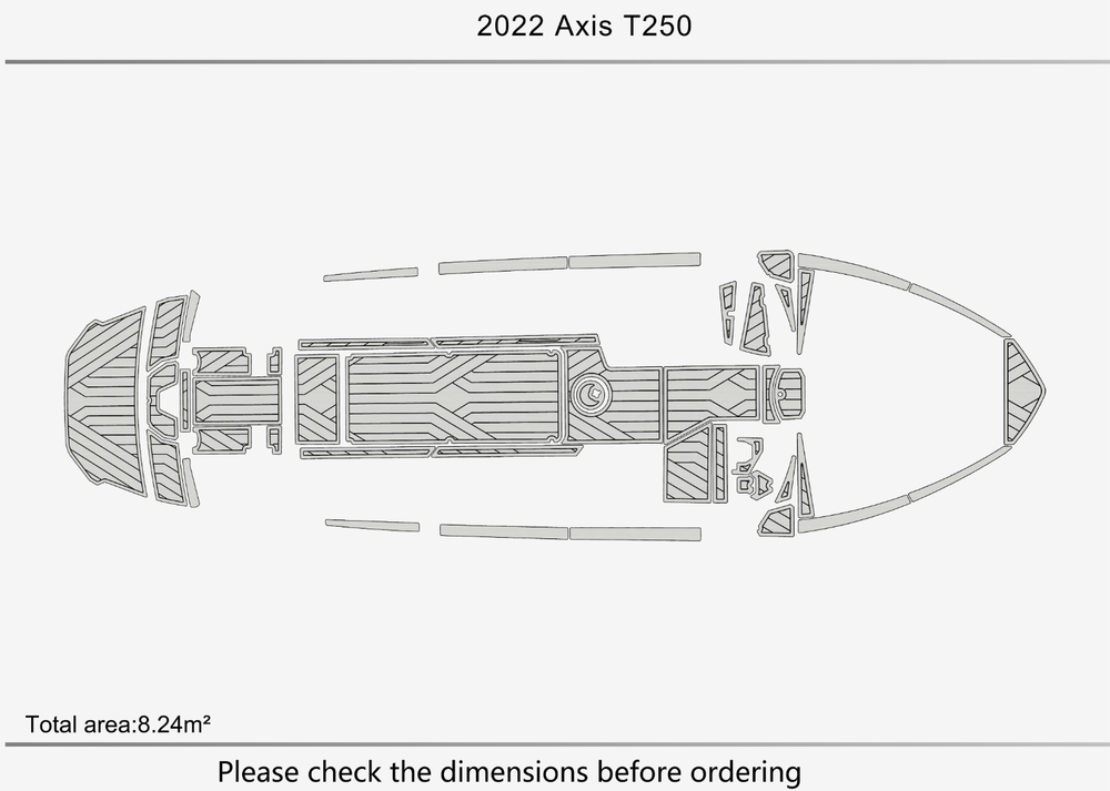 2022 Axis T250 Marine teak deck EVA Foam Boat flooring
