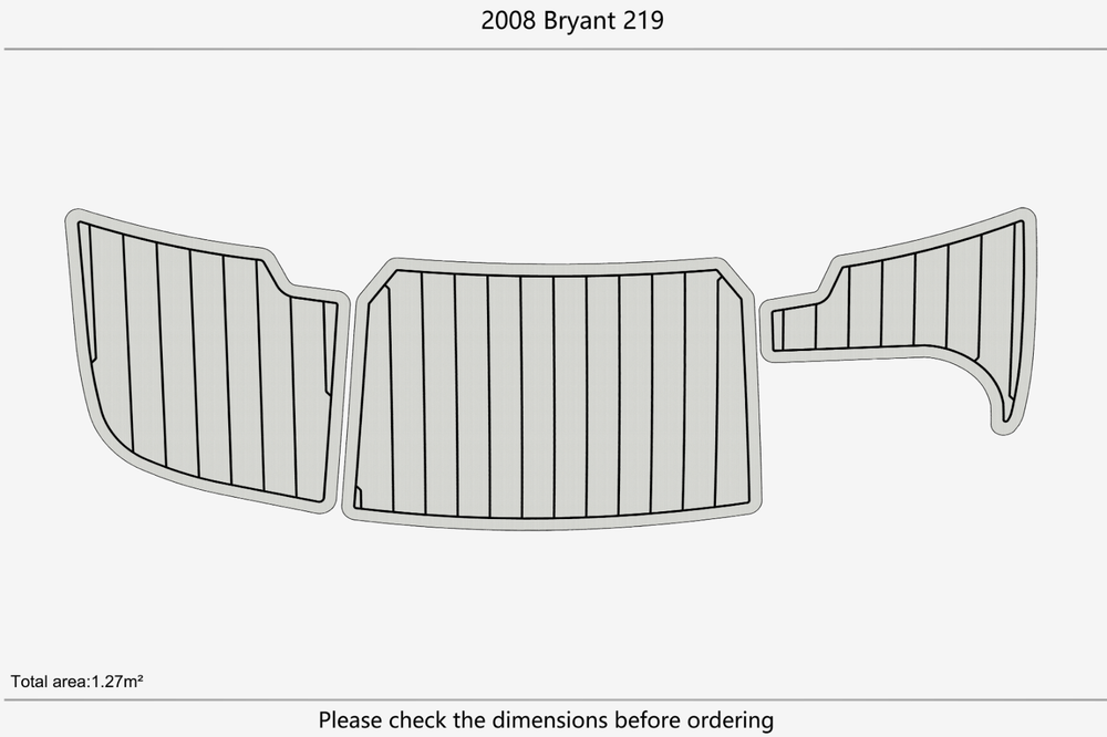 2008 Bryant 219 Cockpit Swim platform BOW 1/4"6mm EVA foam floor