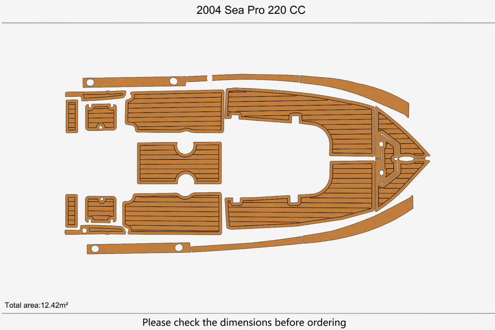 2004 Sea Pro 220 CC Marine teak deck EVA Foam Boat flooring
