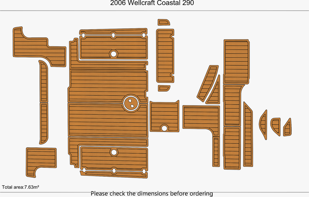 2006 wellcraft 290 coastal Marine teak deck EVA Foam Boat flooring