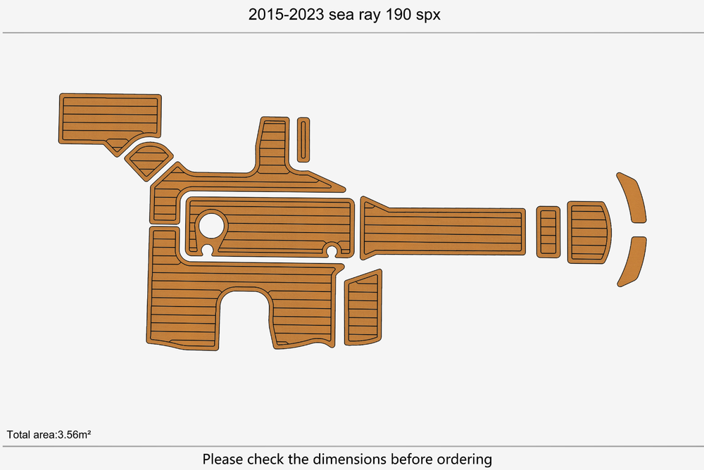 2015-2023 Sea Ray 190 SPX Marine teak deck EVA Foam Boat flooring
