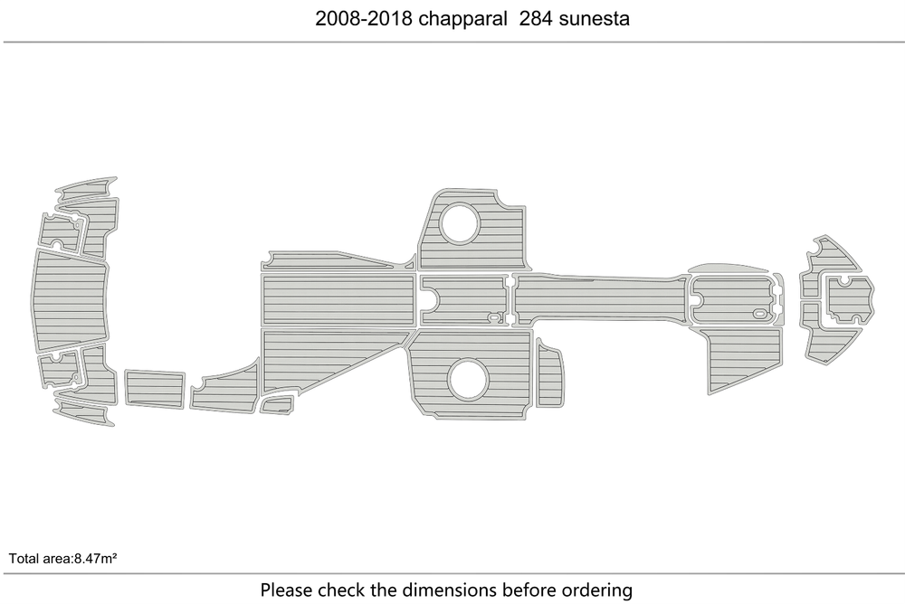 2008-2015 Chaparral 284 Sunesta Anti-slip mat Custom EVA marine deck flooring