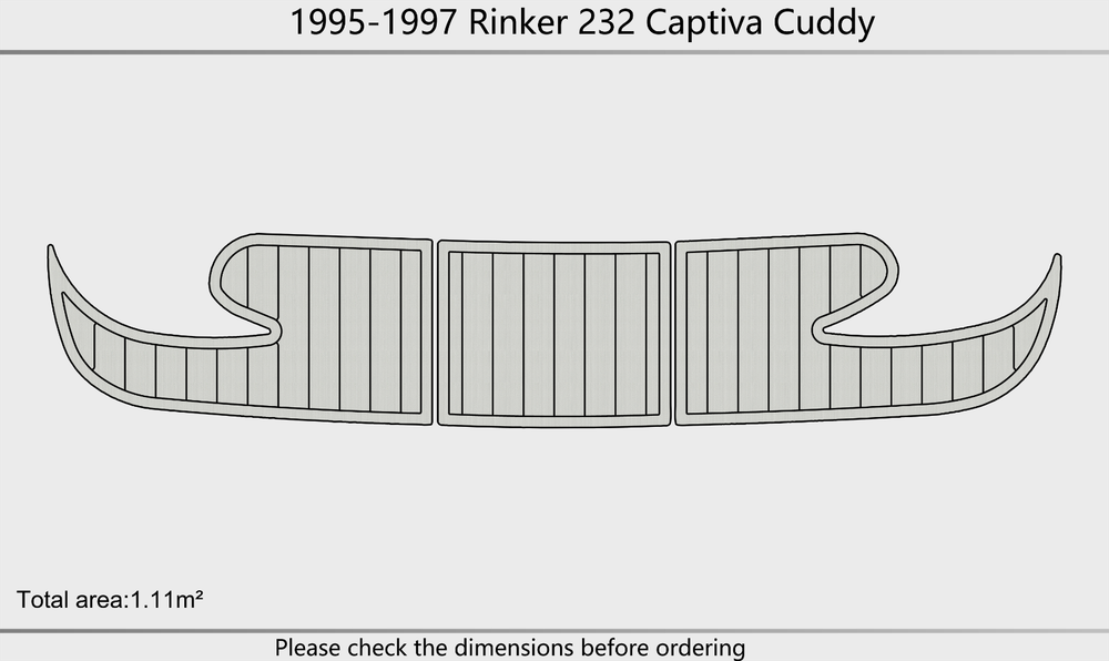 1995-1997 Rinker 232 Captiva Cuddy Cockpit Swim platform 1/4"6mm EVA foam floor