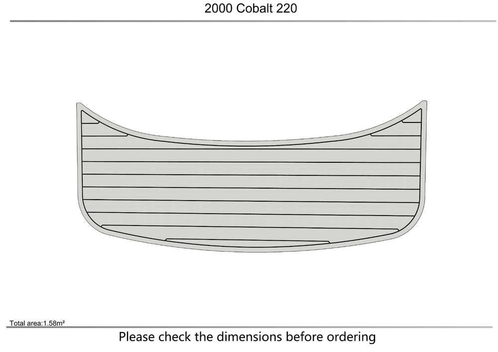 2000 Cobalt 220 Swim platform 1/4"6mm EVA foam faux mat floor