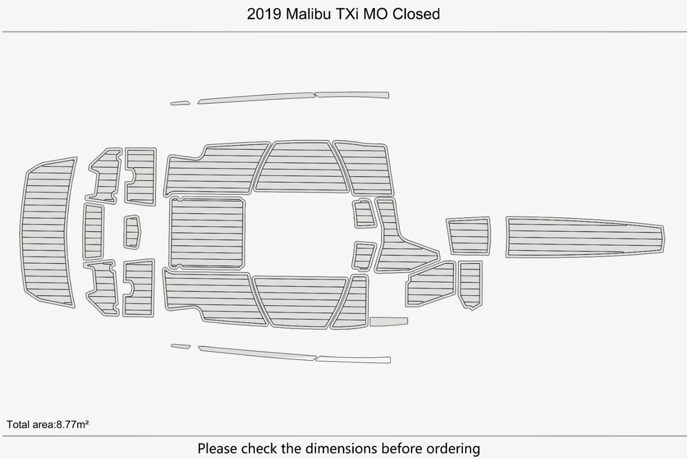 2019 Malibu TXi MO Closed Cockpit&Swimming platform 1/4" 6mm EVA Faux floor