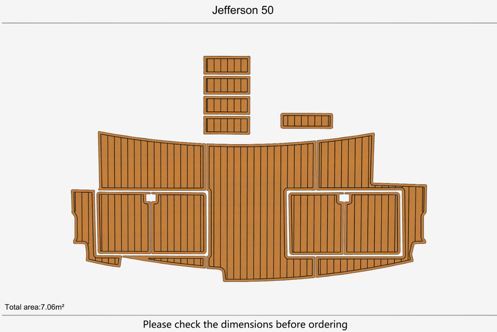 Jefferson 50 Swim platform 1/4"6mm EVA Foam faux mat floor