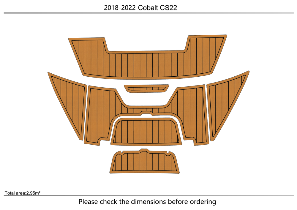 2018-2022 Cobalt CS22 Swim platform 1/4"6mm EVA foam faux marine floor