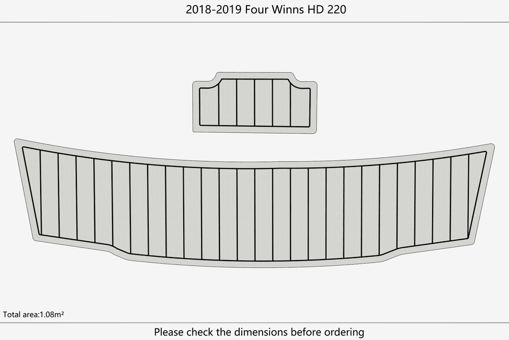 2018-2019 Four Winns HD 220 Marine teak deck EVA Foam Boat flooring