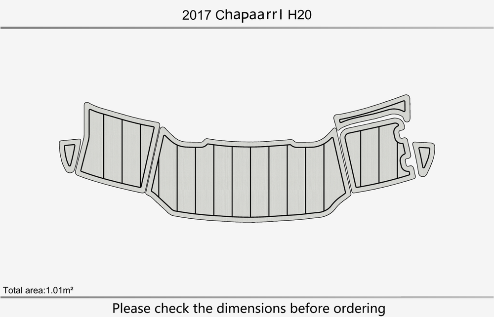 2017 Chaparral H20 Anti-slip mat Custom EVA teak marine deck flooring