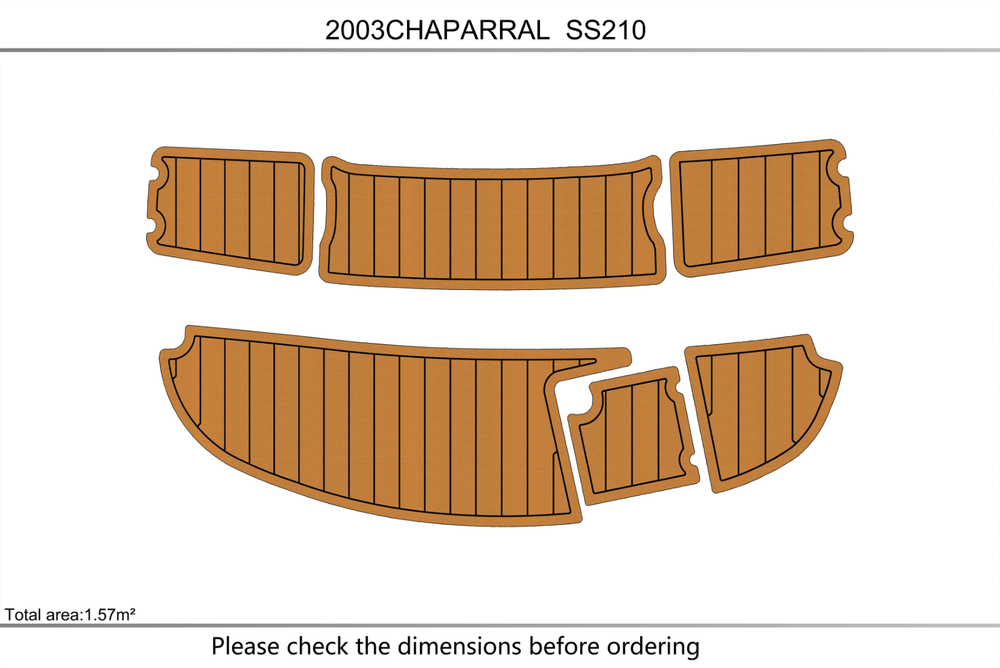 2003 Chaparral 210 SS Anti-slip mat Custom EVA teak marine deck flooring