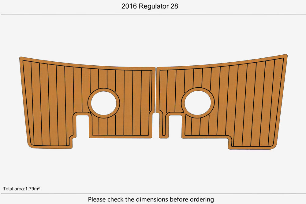 2016 Regulator 28 Swim platform 1/4"6mm EVA Foam faux mat floor