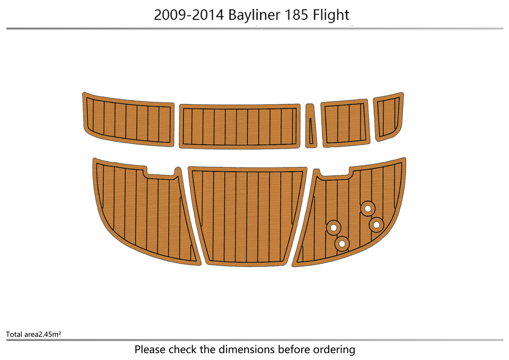 2009-2014 Bayliner 185 Flight Anti-slip mat Custom EVA marine deck flooring