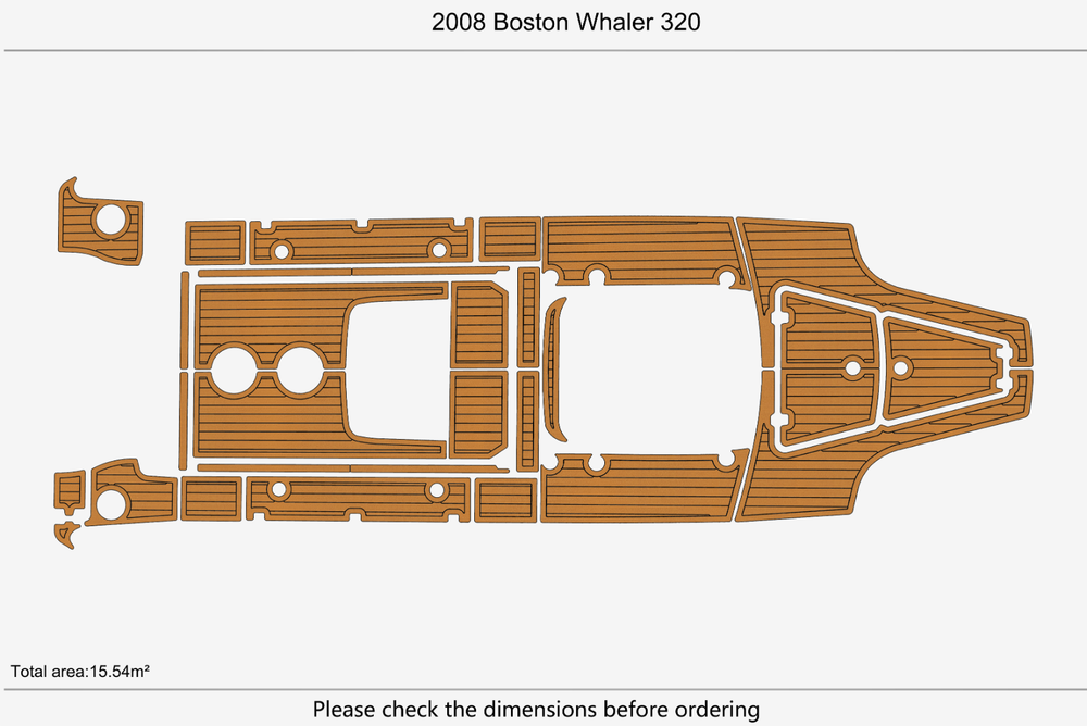 2008 Boston Whaler 320 Anti-slip Custom EVA marine deck flooring