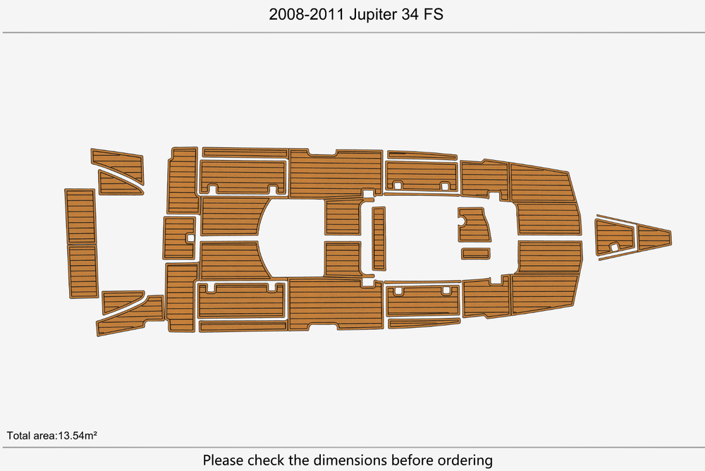 2008-2011 Jupiter 34 FS Cockpit Swim platform bow 1/4"6mm EVA Foam faux floor