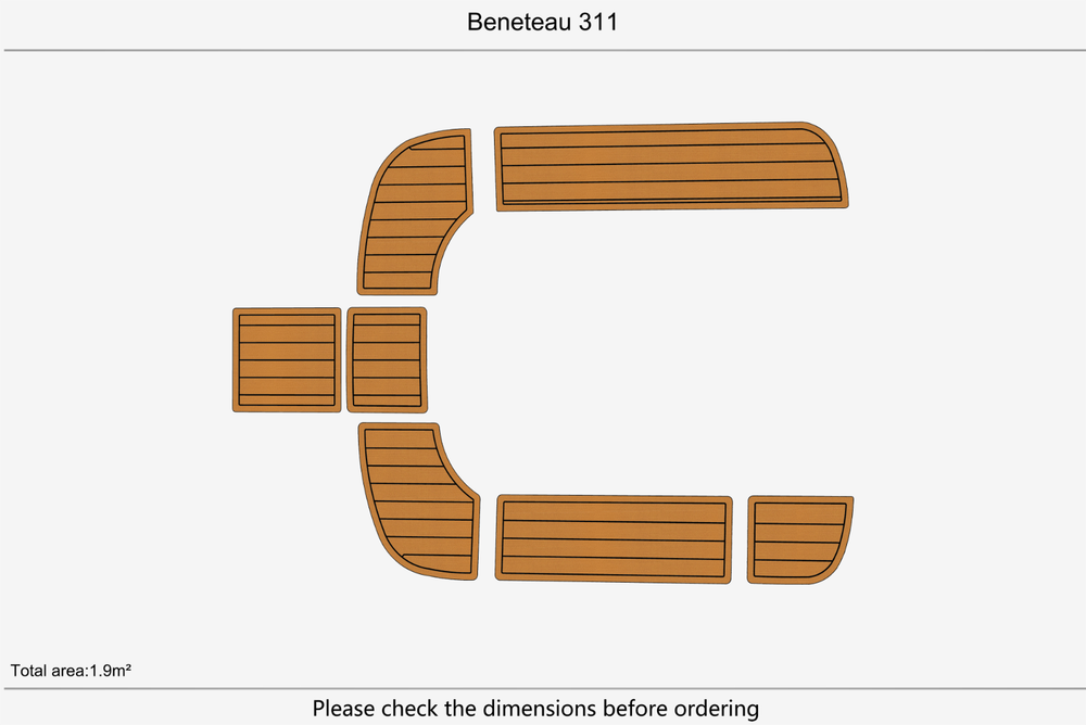 Beneteau 311 Marine teak deck EVA Foam Boat flooring