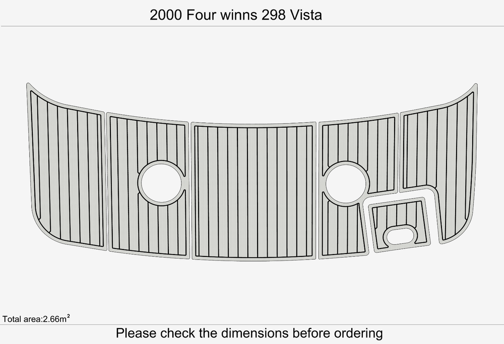1999-2005 Four Winns 298 Vista Marine teak deck EVA Foam Boat flooring