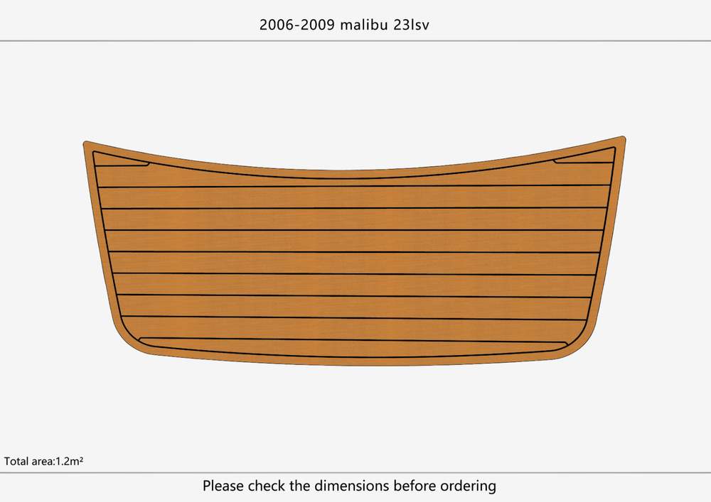 2006-2009 MALIBU 23LSV Swim platform 1/4" 6mm EVA faux faom teak mat floor