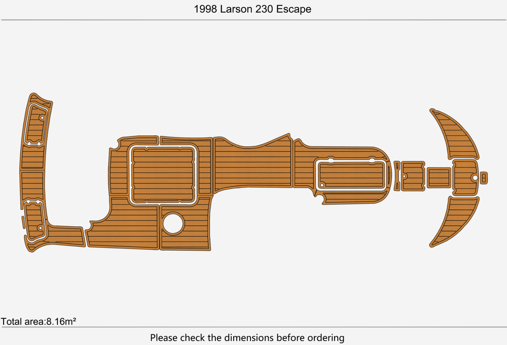 1998 Larson 230 Escape Cockpit Swim platform 1/4"6mm EVA Foam carpet faux floor