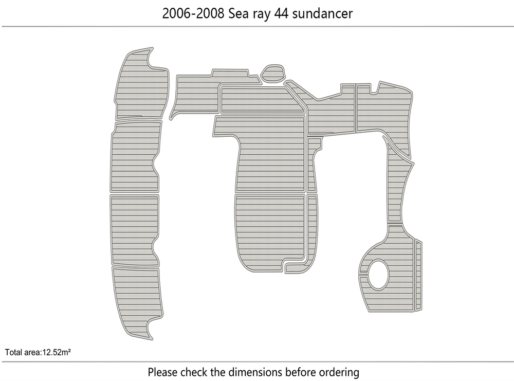 2006-2008 Sea ray 44 sundancer Cockpit Swim platform 1/4"6mm EVA Faux foam floor