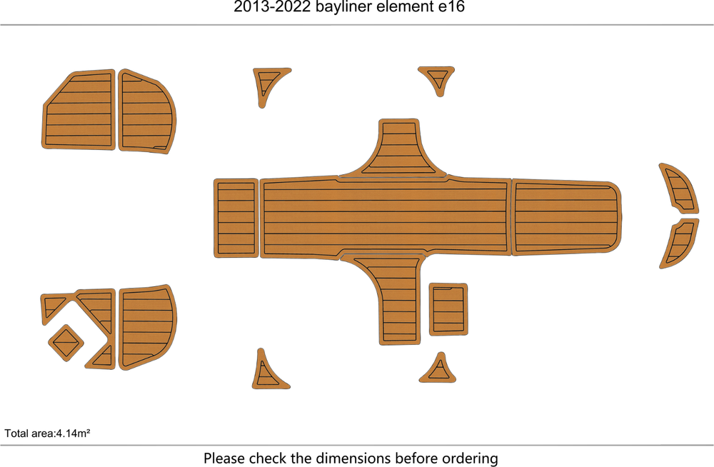 2013-2022 bayliner element E16 Cockpit swim platform 1/4" 6mm EVA foam floor