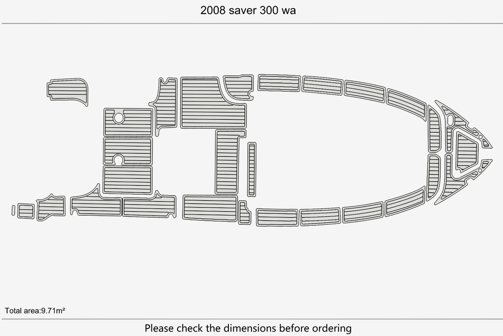 2008 Saver 300 WA Marine teak deck seadek EVA Foam Boat flooring