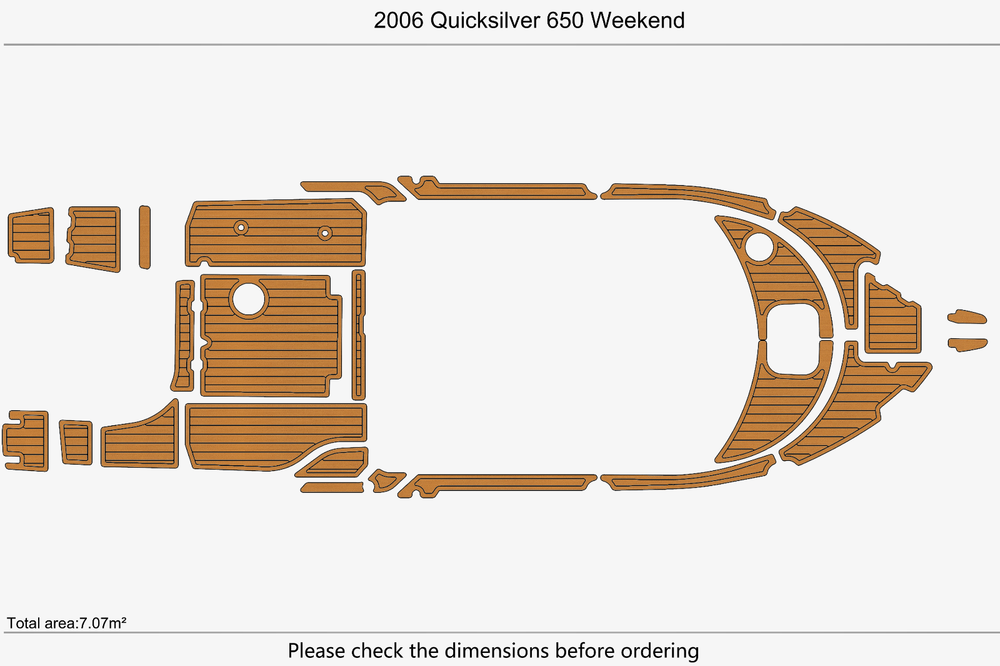 2006 Quicksilver 650 Weekend Marine teak deck EVA Foam Boat flooring