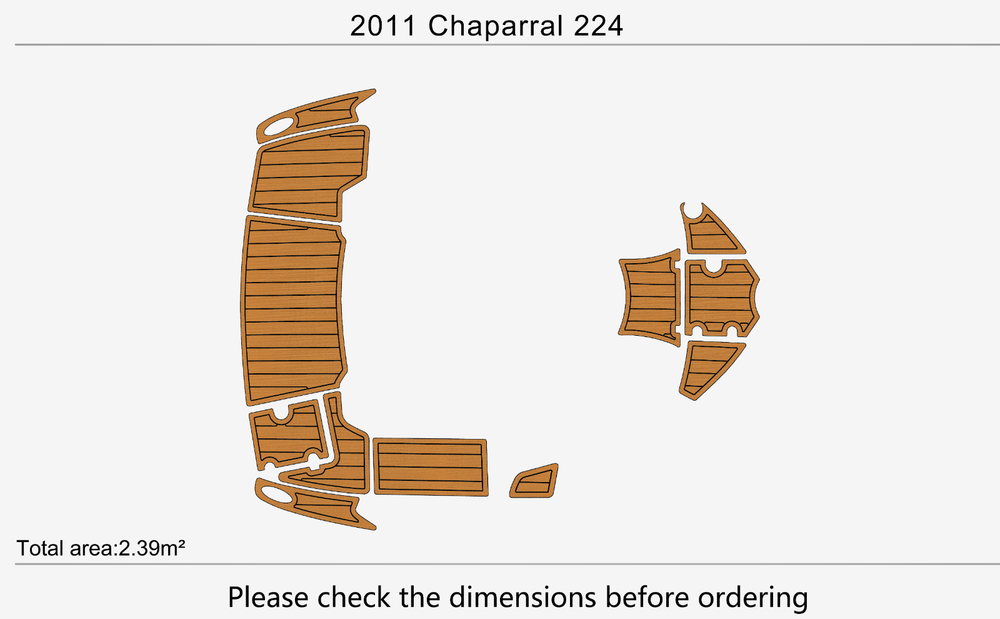 2011 Chaparral 224 Anti-slip mat Custom EVA teak marine deck flooring