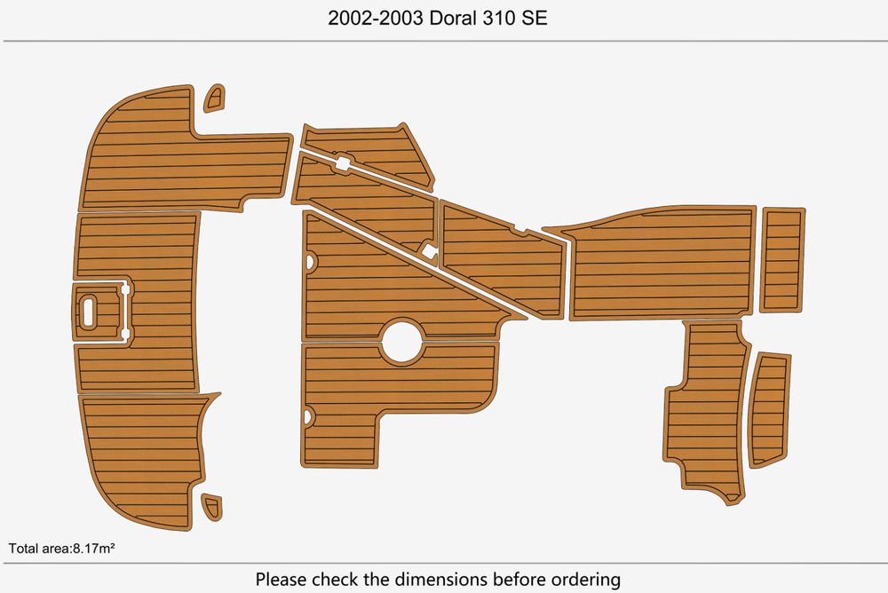 2002-2003 Doral 310 Cockpit Swim platform 1/4"6mm EVA Foam carpet marine floor