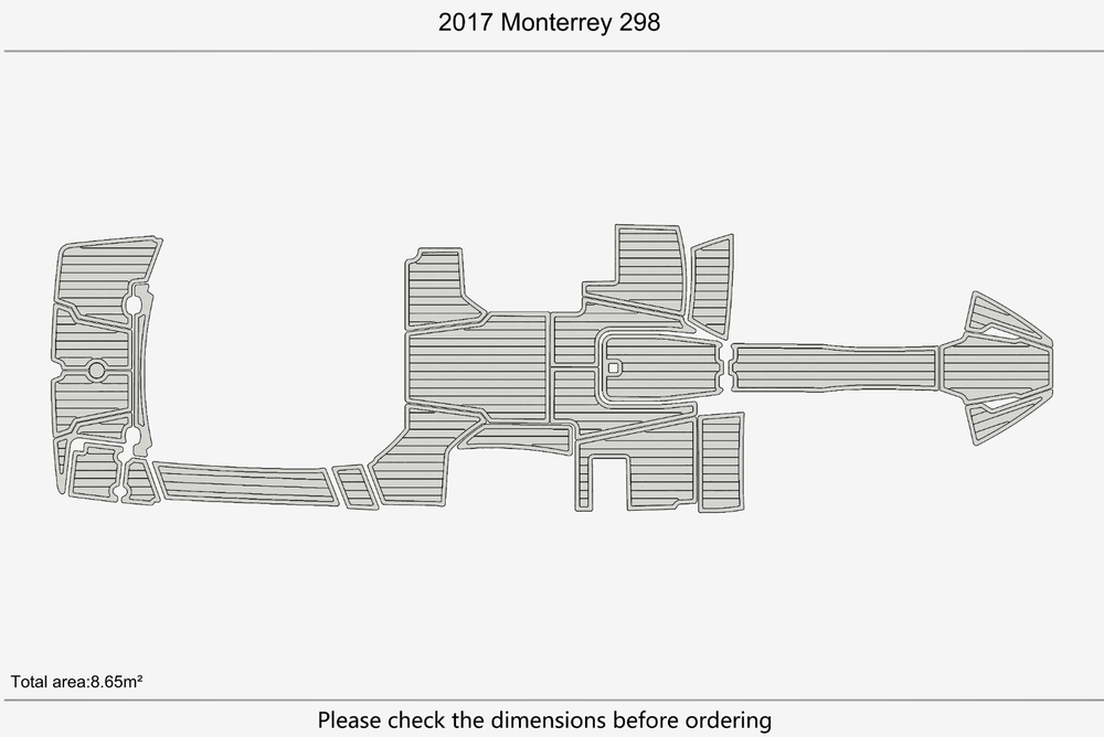 2017 Monterrey 298 Marine teak deck EVA Foam Boat flooring