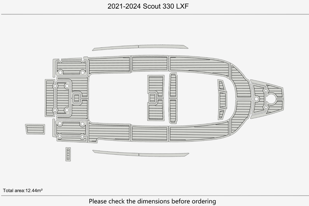 2021-2024 Scout 330 LXF Marine teak deck seadek EVA Foam Boat flooring